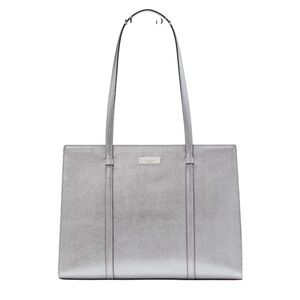 Kate Spade Kenzie Metallic Silver Tote